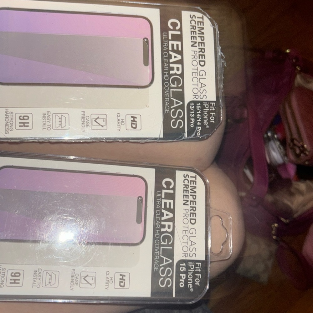 Clear glass screen protectors 2 packs iPhone 15/14/14 pro/13&13 pro